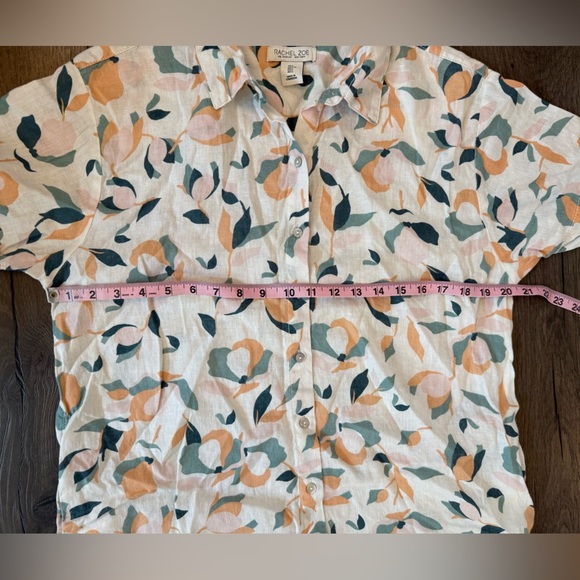 Rachel Zoe Linen Button Up Shirt Dress with pockets Size Large - Picture 9 of 9